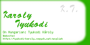 karoly tyukodi business card
